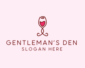 Rose Wine Glass logo design