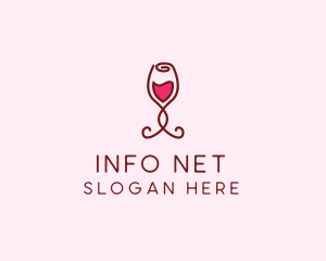 Rose Wine Glass logo design