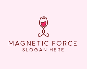 Rose Wine Glass logo design