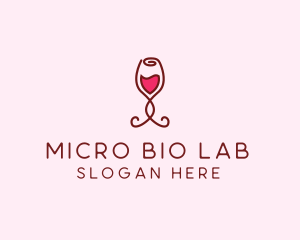 Rose Wine Glass logo design