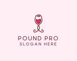 Rose Wine Glass logo design