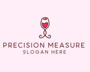 Rose Wine Glass logo design