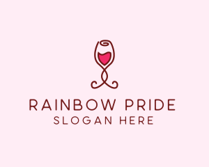 Rose Wine Glass logo design