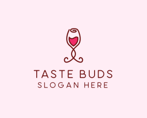 Rose Wine Glass logo design