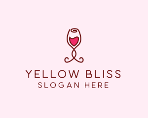 Rose Wine Glass logo design