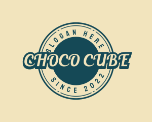 Pop Culture - Retro Cursive Circle logo design