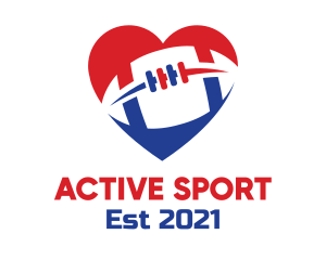 Sport - Sport Football Heart logo design