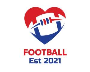 Sport Football Heart logo design