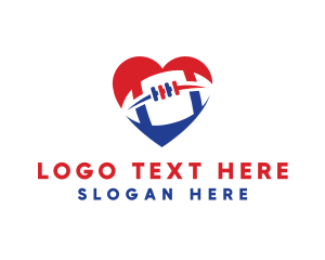 Football - Sport Football Heart logo design