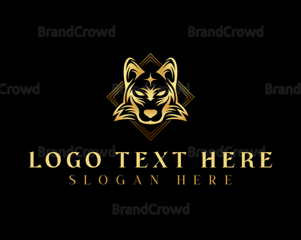 Elegant Wolf Dog Logo