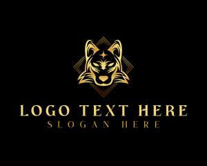 Premium - Elegant Wolf Dog logo design