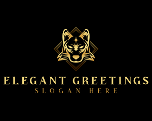 Elegant Wolf Dog logo design