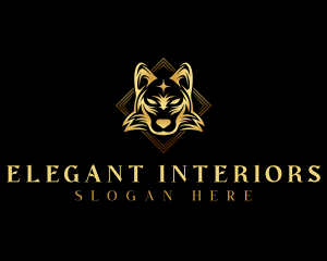 Elegant Wolf Dog logo design