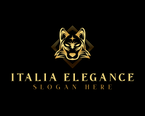 Elegant Wolf Dog logo design