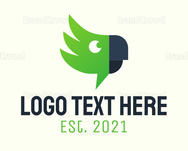 Green Parrot Chat Logo