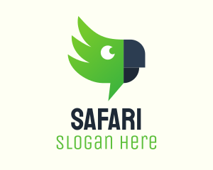Green Parrot Chat Logo