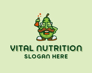 Nutritionist - Pear Fruit Professor logo design