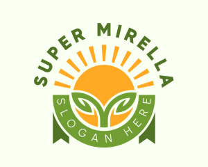 Vegan - Farming Sprout Seedling logo design