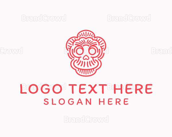 Mexican Festive Skull Logo