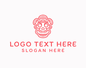 Muerte - Mexican Festive Skull logo design