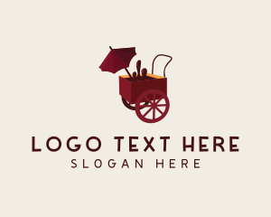 Cafeteria - Chocolate Food Cart logo design