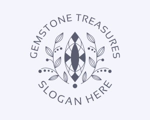 Luxury Wreath Gem logo design