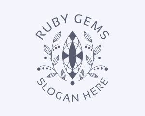 Ruby - Luxury Wreath Gem logo design