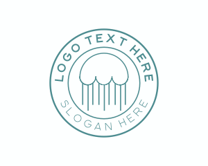 Tentacles - Minimalist Sea Jellyfish logo design