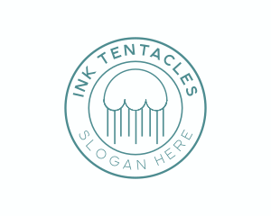 Tentacles - Minimalist Sea Jellyfish logo design