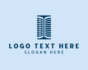 Condominium - Building Towers Letter I logo design