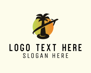 Airplane - Tropical Plane Tour logo design