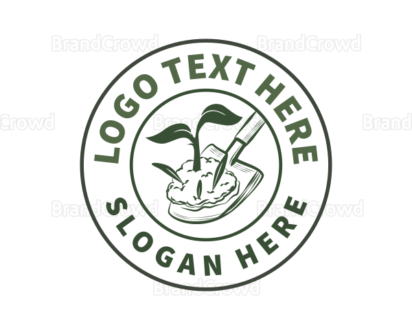 Shovel Plant Gardening Logo