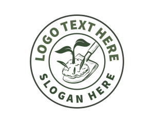 Landscape - Shovel Plant Gardening logo design