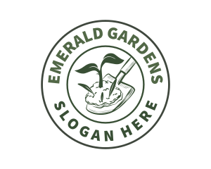 Shovel Plant Gardening logo design