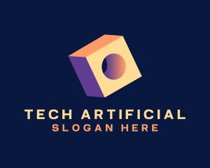 Artificial - Cube Artificial Intelligence App logo design