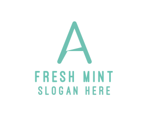 Mint - Simple Mint Green Letter A logo design