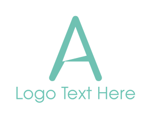 Text - Simple Mint Green Letter A logo design