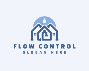 Valve - Water Faucet House Plumbing logo design