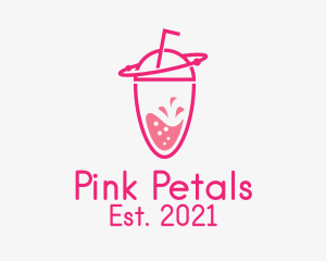 Pink Orbit Refreshment  logo design