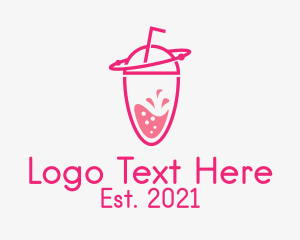 Cold Drink - Pink Orbit Refreshment logo design