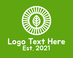 Leaf - Circle Plant Herb logo design