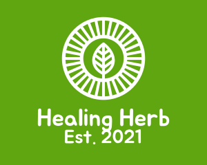 Circle Plant Herb logo design