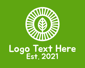 Environment Friendly - Circle Plant Herb logo design