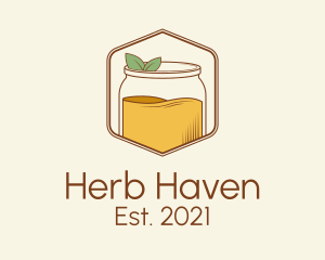 Herbs - Natural Kombucha Jar logo design