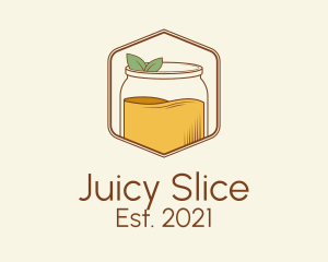 Natural Kombucha Jar logo design