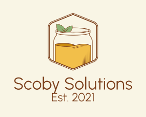 Scoby - Natural Kombucha Jar logo design