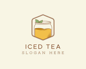 Natural Kombucha Jar logo design