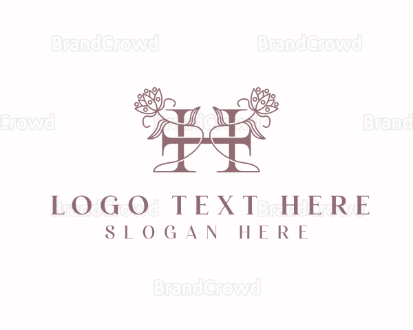 Floral Craft Letter H Logo