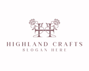 Floral Craft Letter H logo design