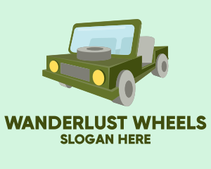 Roadtrip - Green Safari Jeep logo design